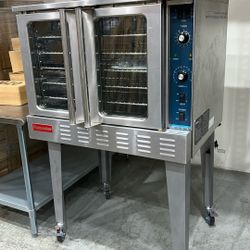 Flamaster FLM-COG 38" Single Deck Gas Convection Oven, NG/LPG, 5 Racks, 54,000 BTU