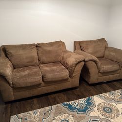 Ashley Loveseat + Oversized Chair