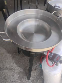Comal de acero base alta y quamador 3pc set new 120