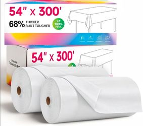 Disposable table Cloth WHITE 600FTX54IN