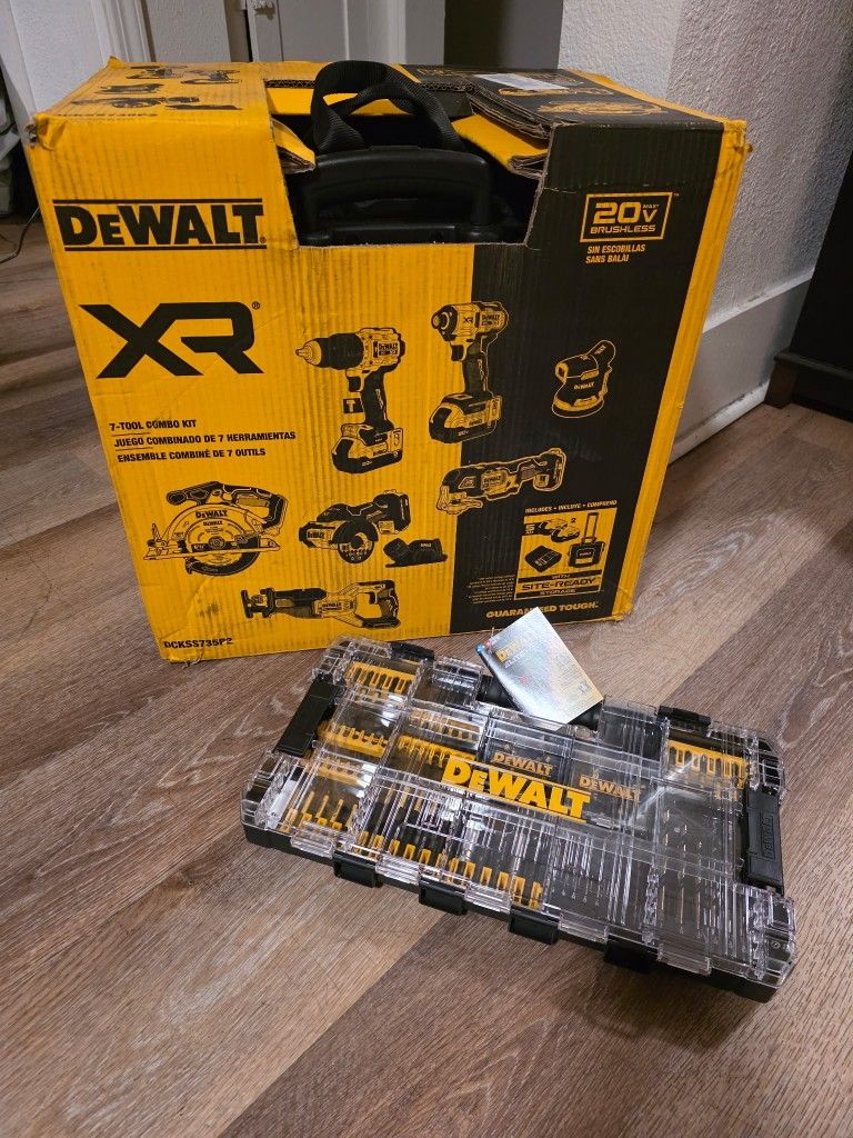 DEWALT 20-volt Max 7-Tool Brushless Power Tool Combo Kit with Soft Case (2-Batteries Included and Charger Included)