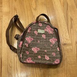 Women Juicy Couture Pink Bloom Brown Backpack 