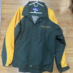 Vintage Green Bay Packers Windbreaker Jacket Mens Medium 