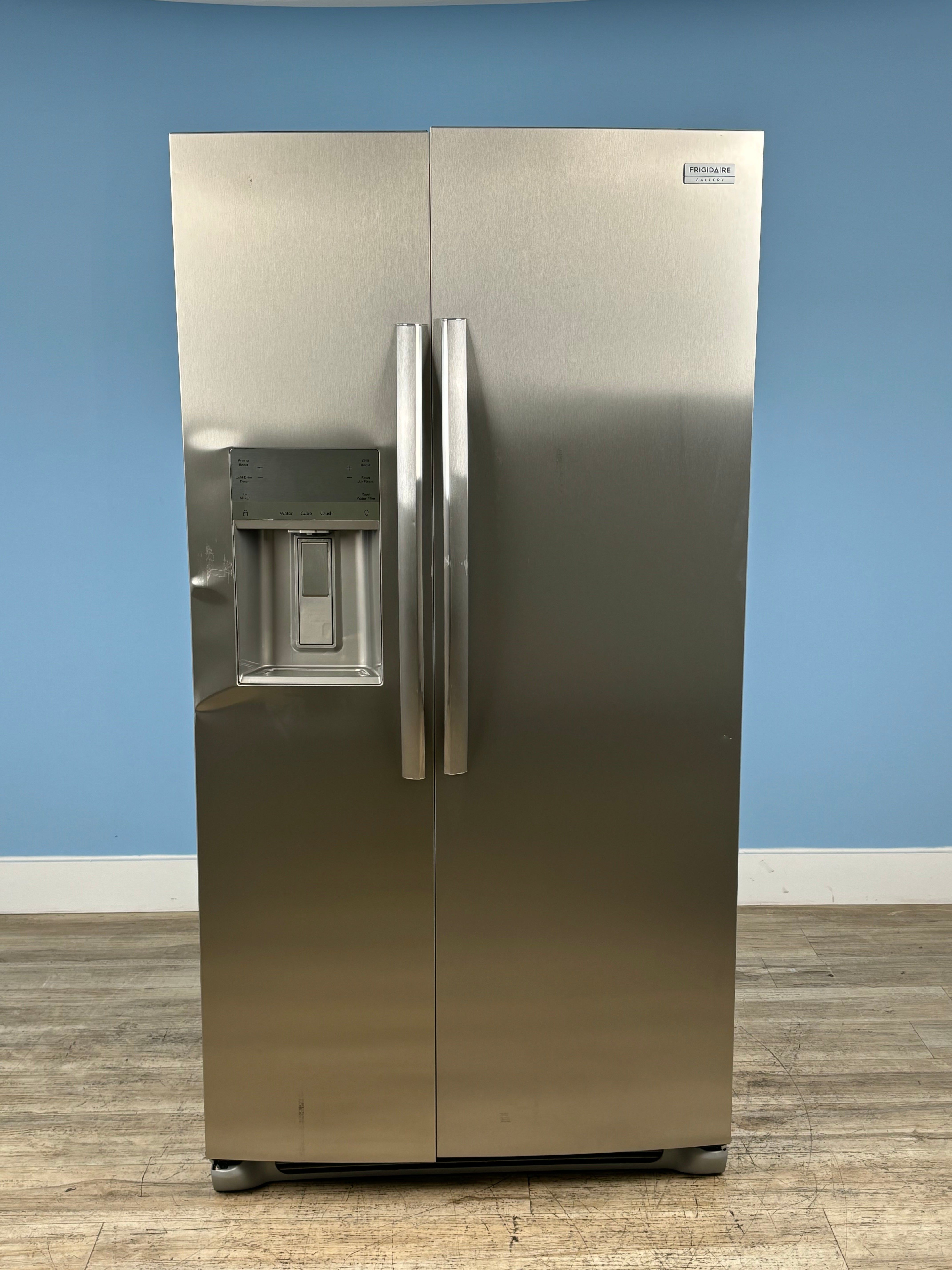 Frigidaire Gallery - 36 in. 22.3 cu. ft. Counter Depth Side-by-Side Refrigerator in Smudge-Proof Stainless Steel, ENERGY STAR