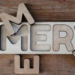 Custom Name Wood Puzzle Birthday Christmas Xmas Baby Shower Children Kids