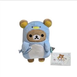 San-X Rilakkuma In Blue Penguin Suit Outfit Plush 7" Stuffed Animal Bear Kawaii