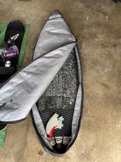 Surfboard With Bag And Fins