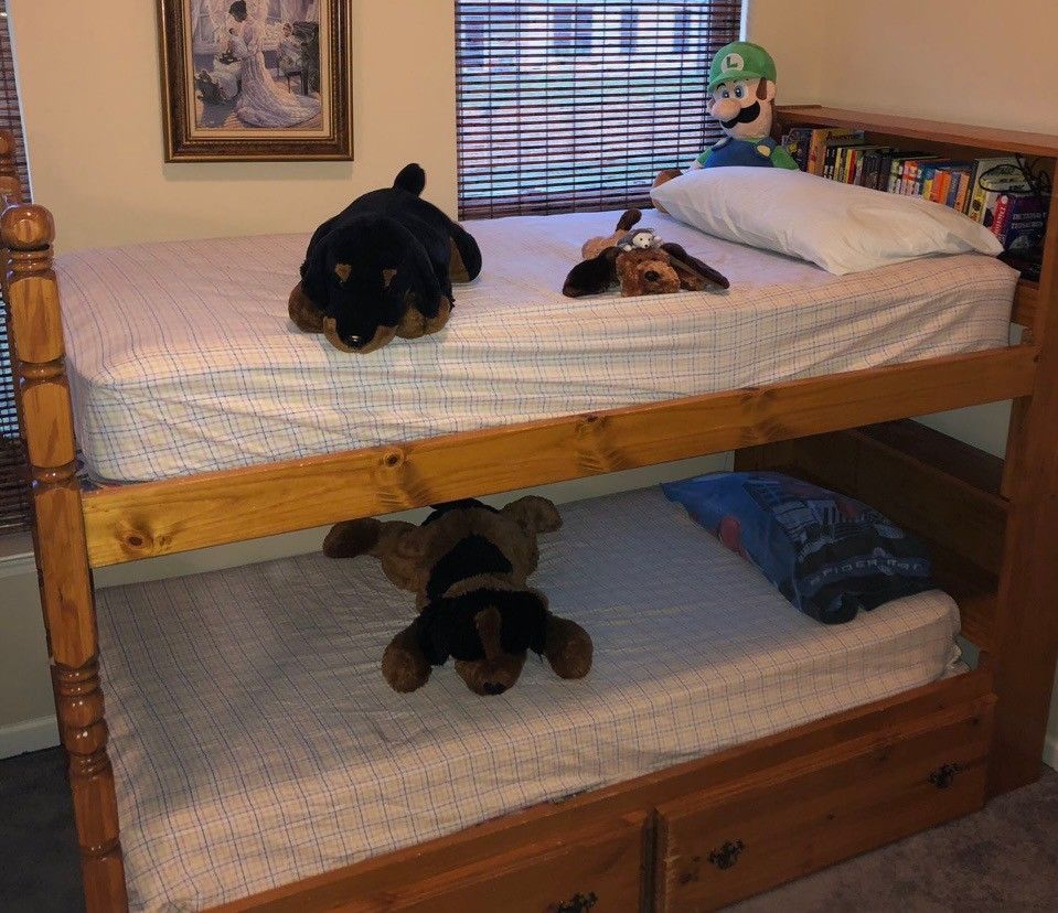 Bunks Beds with Storage Drawers, Bookshelves, Mattresses & Bunkie Boards