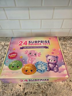 24 Surprise Squishy Squeeze Toys Glitter Set