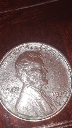 1919s Lincoln wheat penny browm color