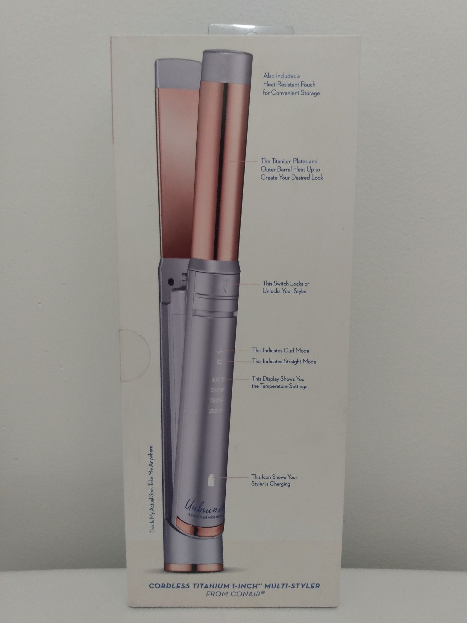 CONAIR CORDLESS TITANIUM 1" MULTI-STYLER