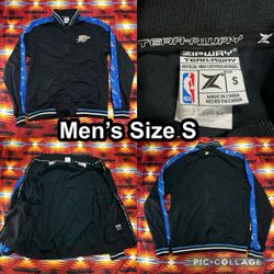 OKC Oklahoma City Thunder Tear-Away NBA Black Full Zip Track Jacket Men’s Small
