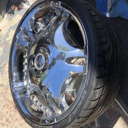 22"VCT Chrome wheels universal 5 lug (trades)