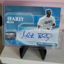 Dodgers Milton Bradley Certified Autograph Card