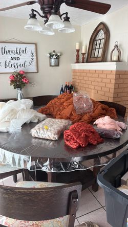 Cheesecloth table runners and Tule