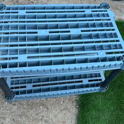 Small shelving unit measuring 36 inches long by 24 inches wide and 20 inches high