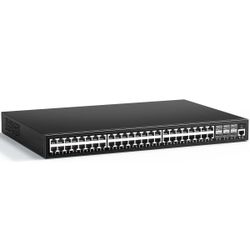 48 Port Gigabit Managed Network Switch with 6 Port Uplink 10Gbps SFP+, YuanLey 54 Port L3 Smart Managment Ethernet Switch#2538NUP2