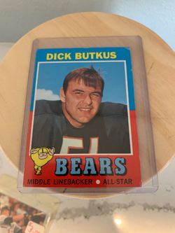 1971 Dick Butkus football card