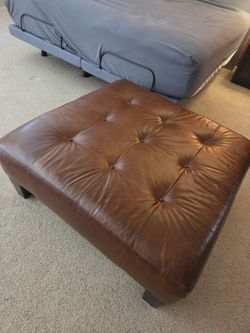 Leather Ottoman