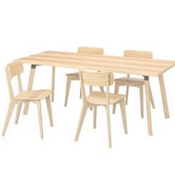 Rare Find — IKEA Ypperlig Dining Table + 6 LISABO Chairs (Discontinued!)