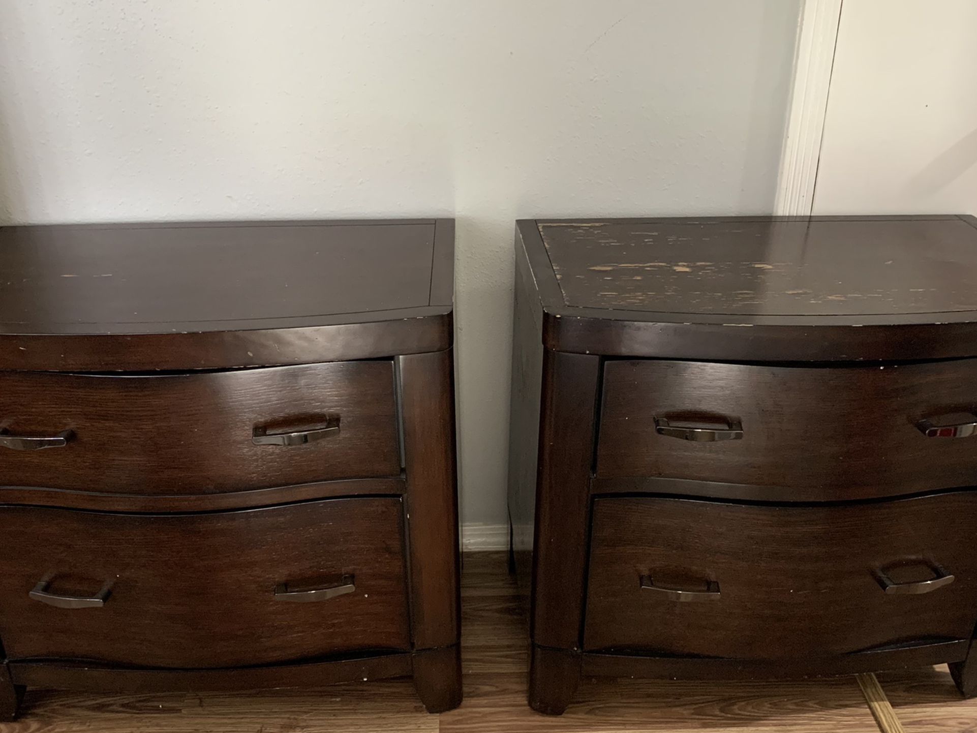 Two Solid Wood Heavy Night Stands!