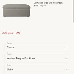 Restoration Hardware Cloud Ottoman 