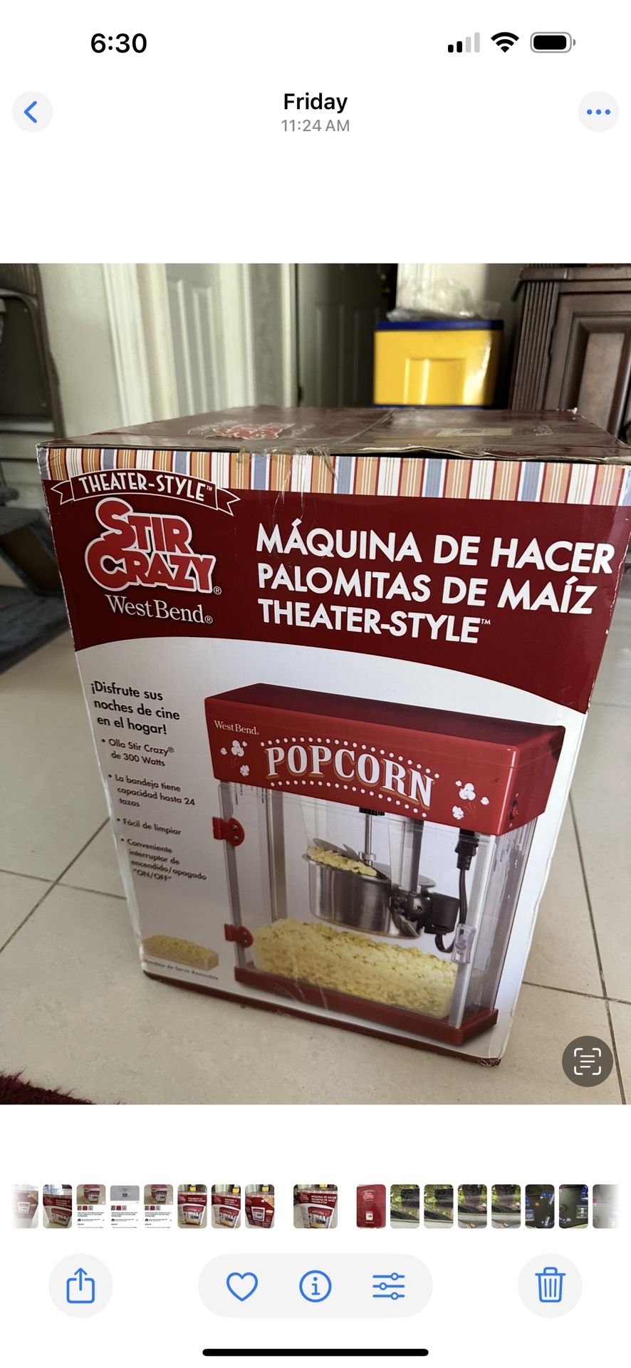 Stir Crazy Machine Popcorn Theater Style