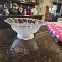 Vintage Crythal Glass Fruit Bowl