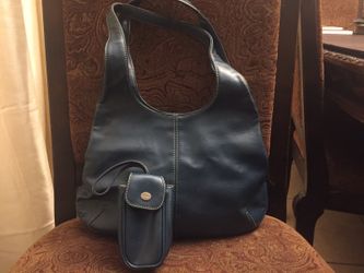 Teal Nine West purse with cell phone holder