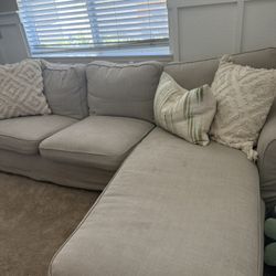 Sofa With Chaise With Washable Slipcovers