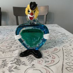 Trinket Blown Glass /Antique Clown