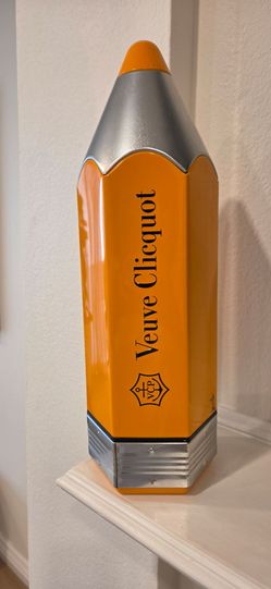 Brand New Veuve Clicquot Collectible Large Pencil Metal Tin Pencil Box
