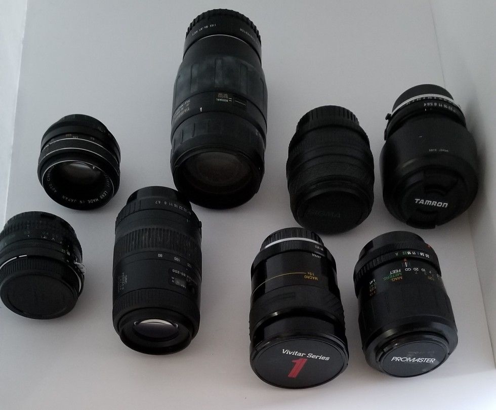New Old Stock Lot Of Eight Camera Lens