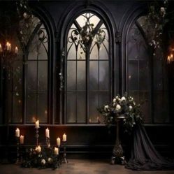 Spooky Halloween Backdrop 9ftx7ft Tall
