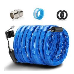 100FT Heated Drinking Water Hose 2.0 for Rv Garden Home with Energy Saving Thermostat,1/2" Inner Diameter Withstand Temperatures Down to-45°F-Lead and