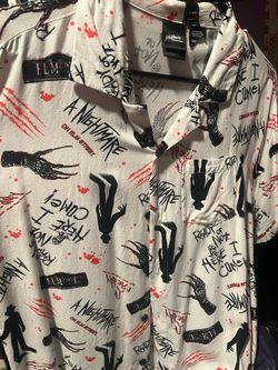 Freddy kueger nightmare on elm street button up