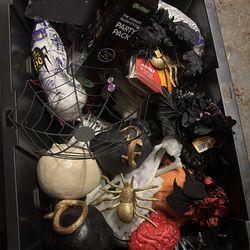 Halloween box full of decoration