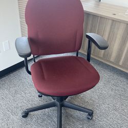 Office Chair Red Cotton