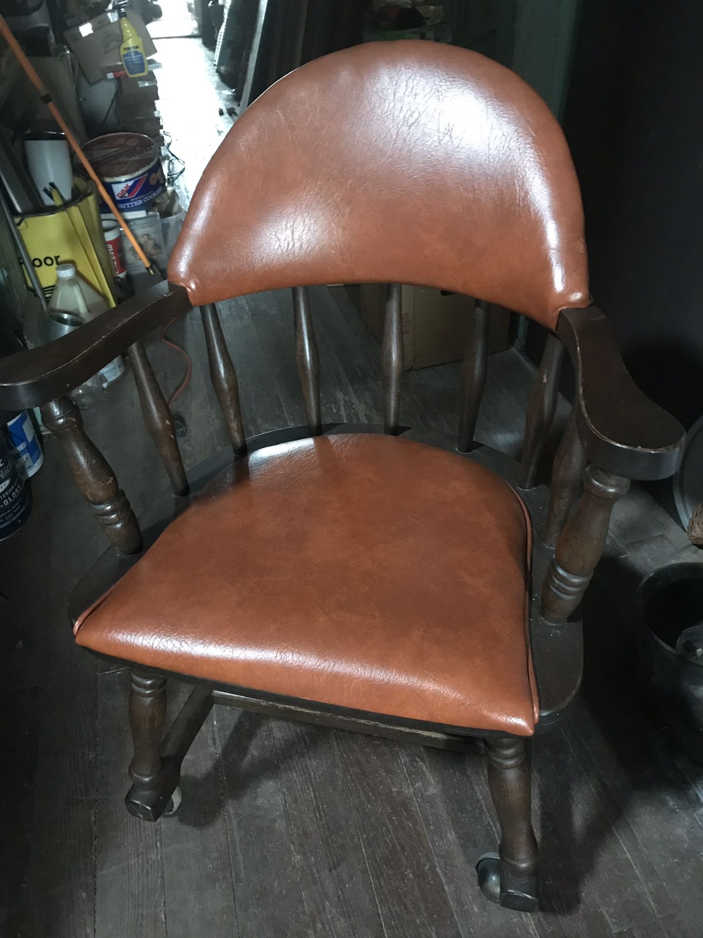 Antique rolling dinner chairs. Several available