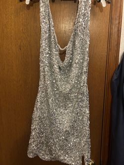 Opening number pageant sparkly halter dress