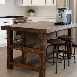 Custom Designed Rustic Kitchen Islands.