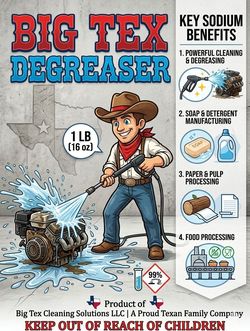 Big tex degreaser 99.99%sodium hydroxide
