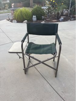 Camping chair with a side table