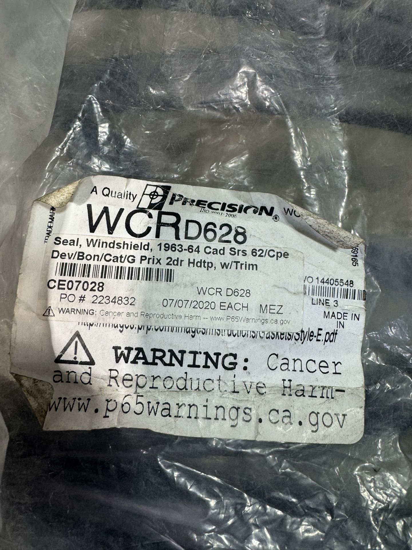 Cadillac Windshield Rubber