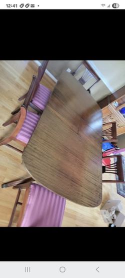 Dining Set--1940s SOLID MAHOGANY