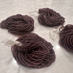 Eggplant Seed Beads (4 Hanks)