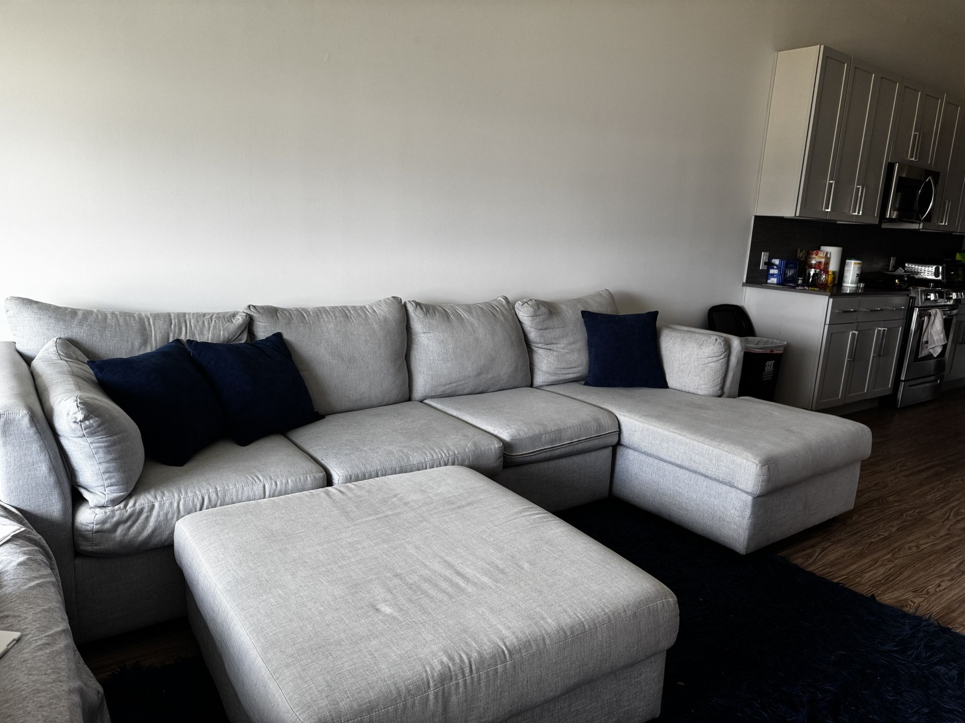 Couch With chaise + Ottoman
