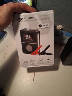 No never been used jump box and it has an air pump on it and a cell phone charger a flashlight a flasher