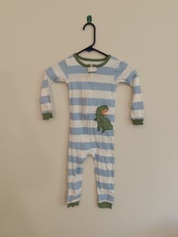 Cater's Blue Striped Dinosaur Sleeper 4T