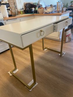 White and Gold Desk